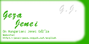 geza jenei business card